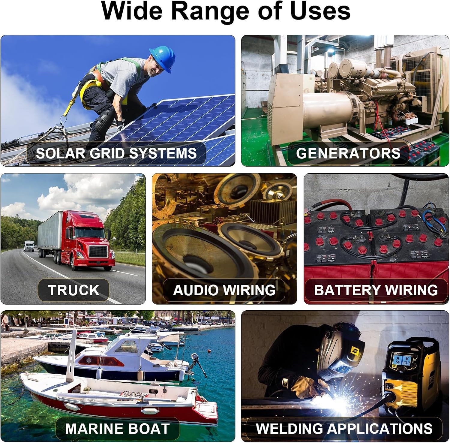 Ultra-Flexible Copper Welding Battery Wire 6 AWG – 20 ft Black & Red Duo Pack
