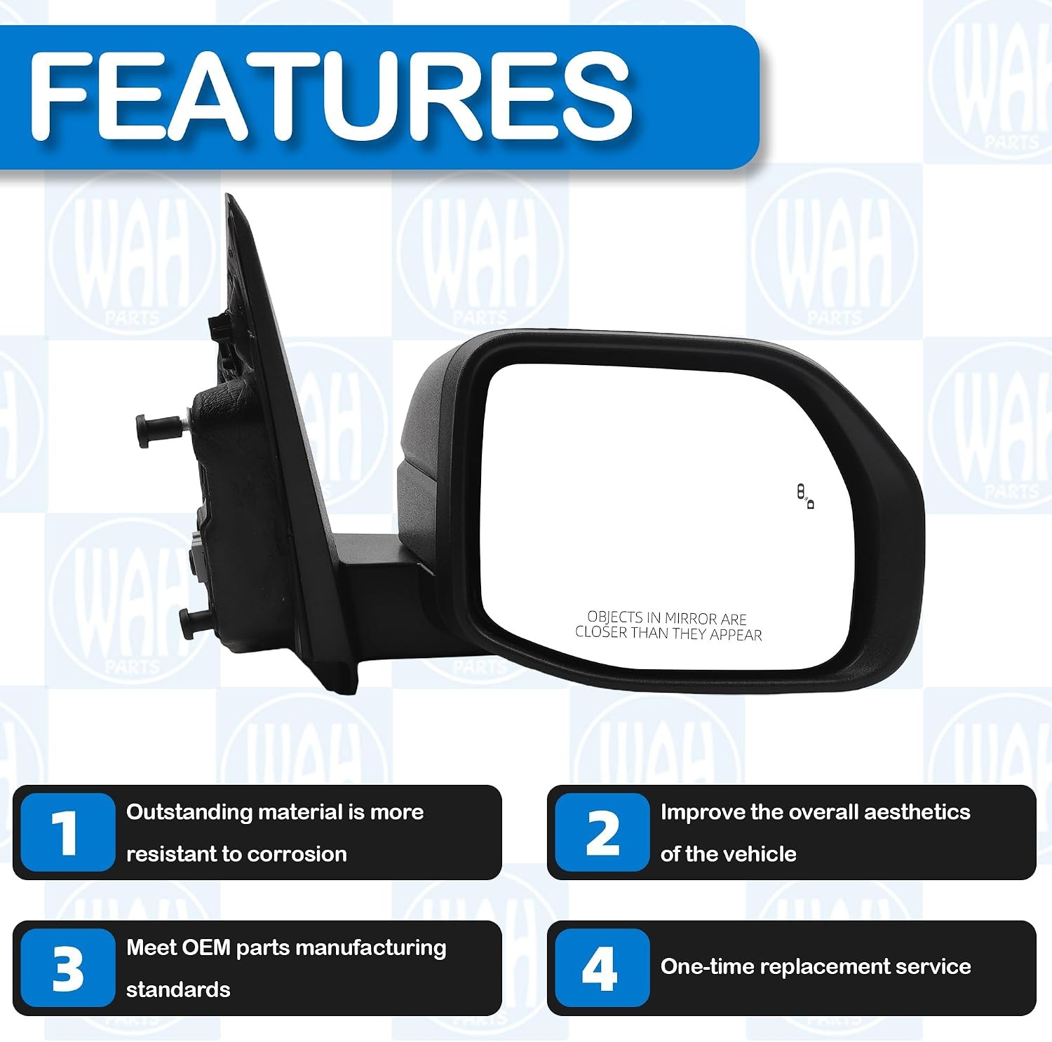 Right Passenger Side Exterior Door Mirror Compatible with 2022-2025 Ford Maveric