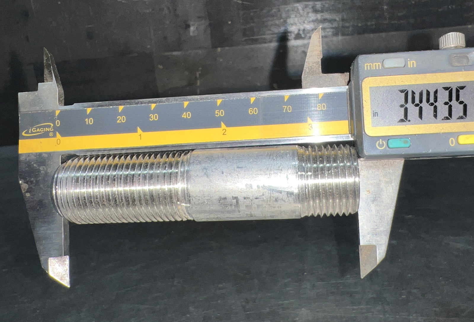 .61” X 3.44” Stainless Steel Nipple. Nos Surplus. 1 Unit