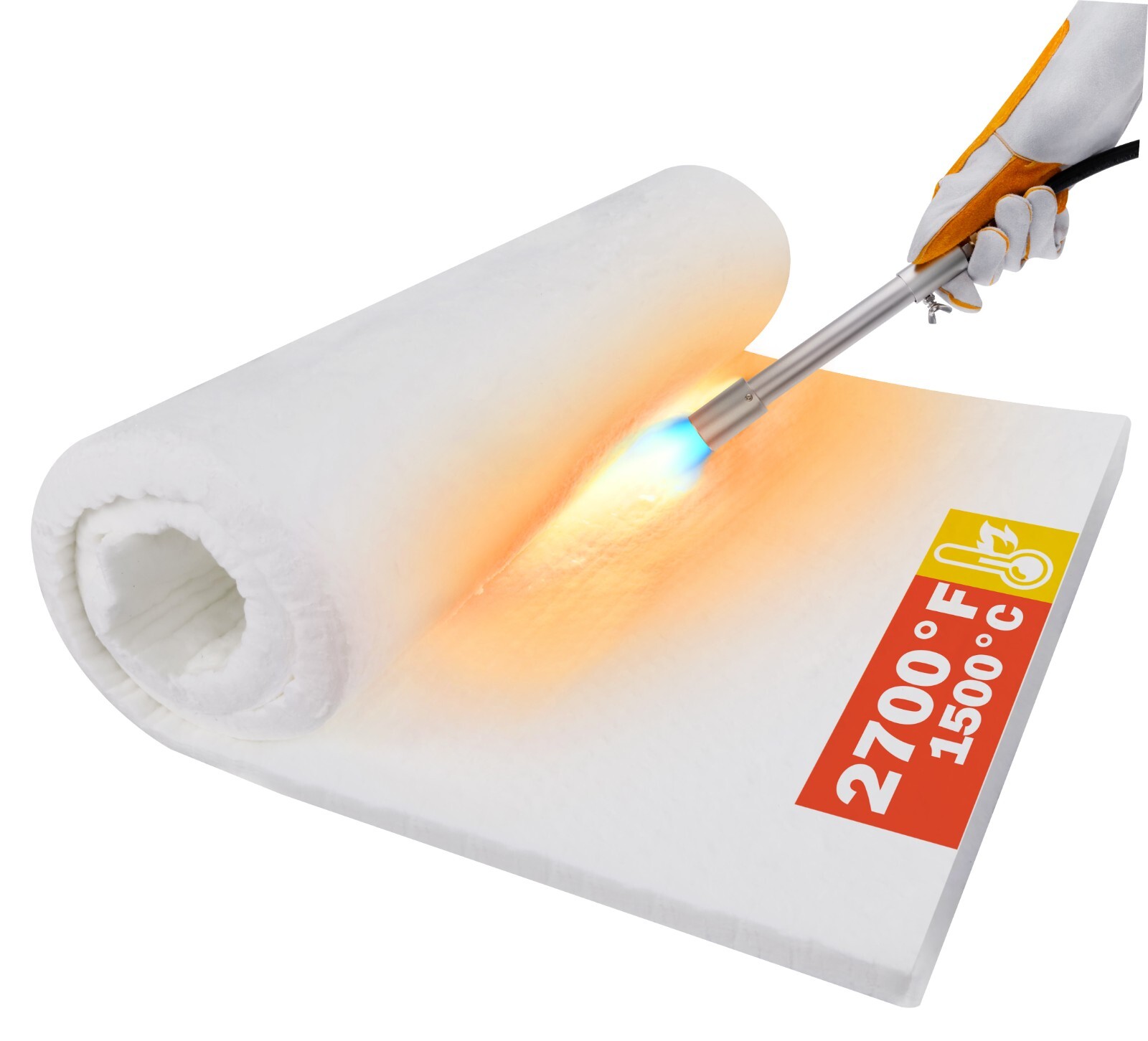 Ceramic Fiber Insulation 1″ Thick, 2600F Fiber Blanket for Wood Stove Forgeetc