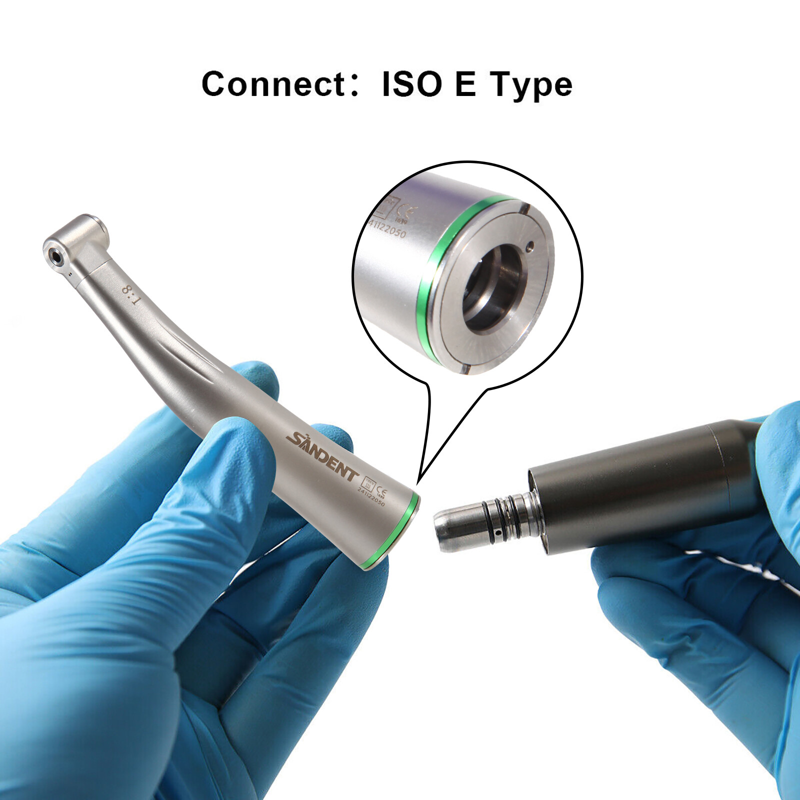 Dental 8:1 Endo Handpiece Endodontic Contra Angle Mini Head Push Button fit NSK