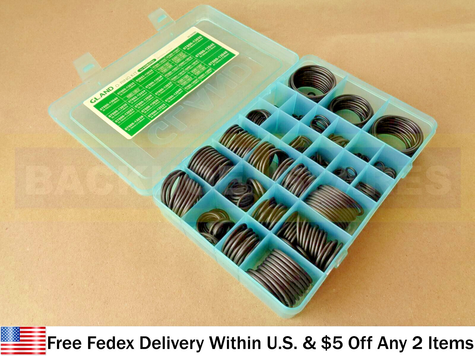KOMATSU PARTS – GLANT MASTER O RING SEAL KIT, 435 PCS. NITRILE MATERIAL 90 SHORE