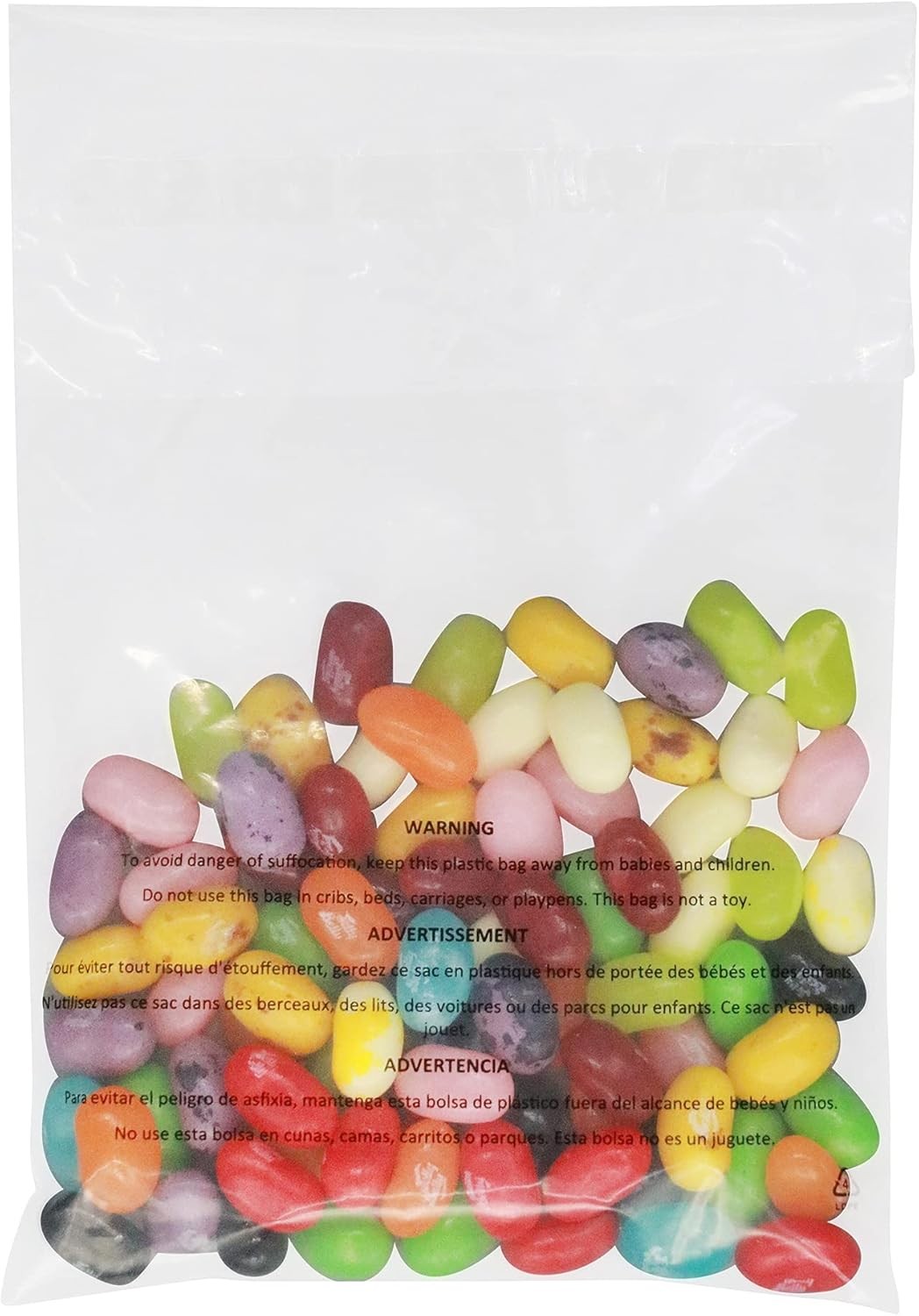 Poly Bags Resealable Suffocation Warning Clear Merchandise 1.5 mil Shirt Apparel