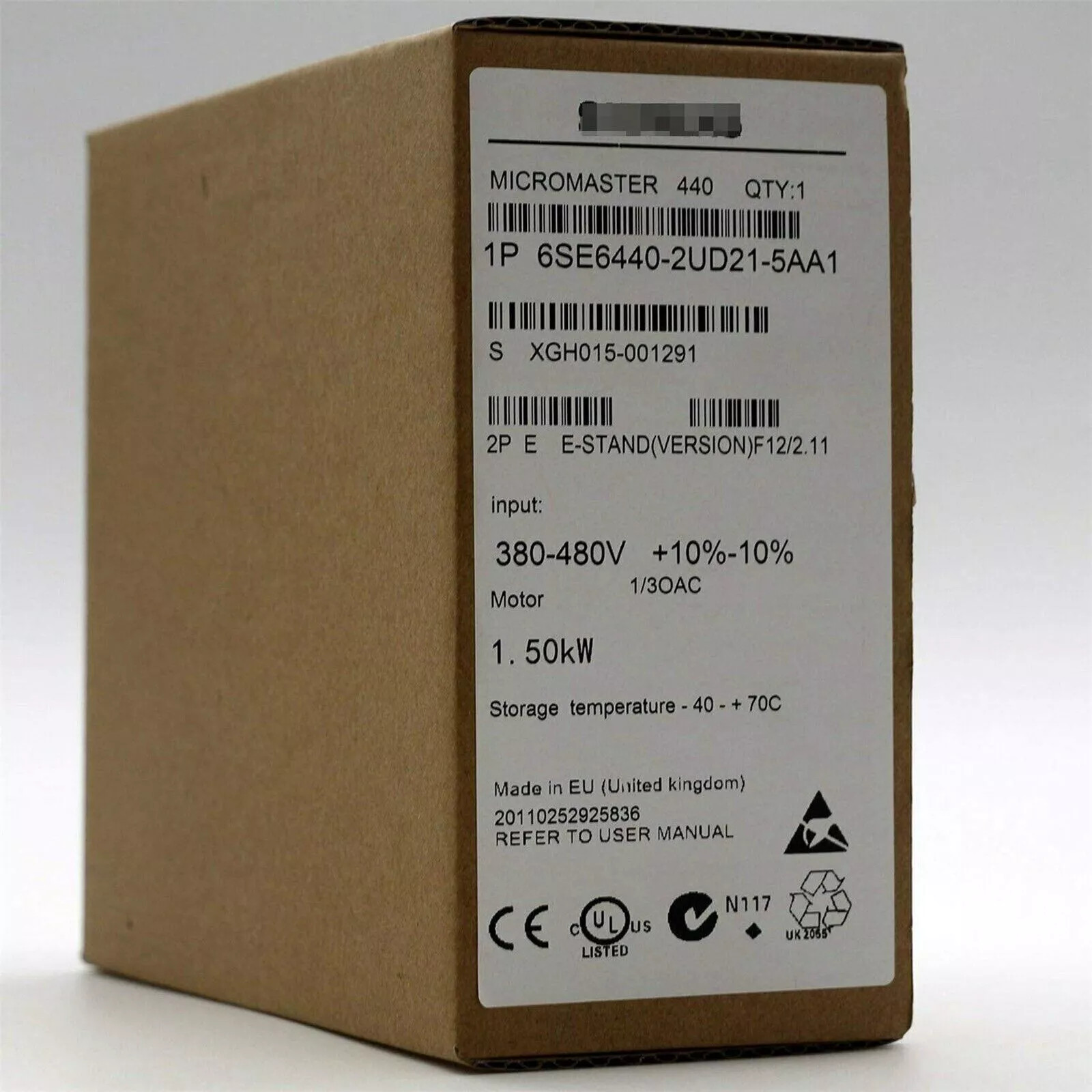1PCS New SIEMENS 6SE6440-2UD21-5AA1 6SE6440-2UD21-5AA1 – US Stock