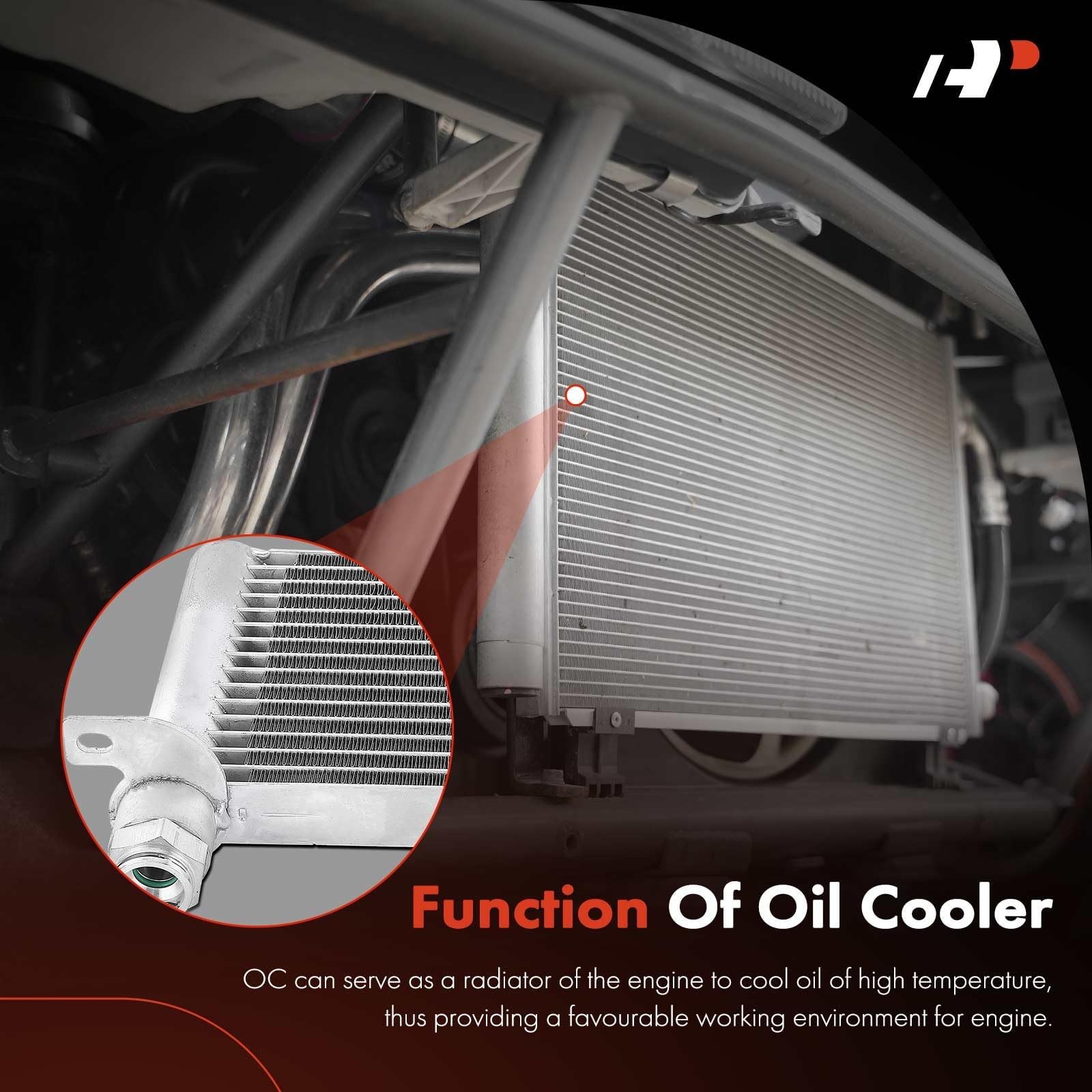 A-Premium Transmission Oil Cooler Compatible with Chevrolet Silverado 2500 HD, S