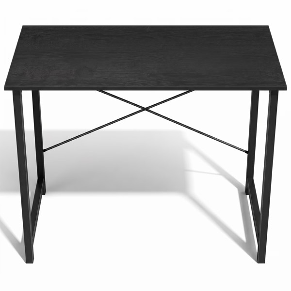 Modern Simple Black Office Desk For Home Bedroom Apartment Workstation