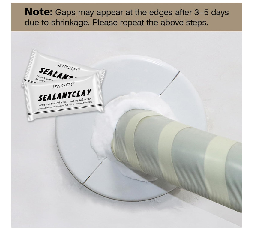 6 Pack Sealant Mastic Fast Dry Repair Putty for Pipe Wall AC Hole Fix