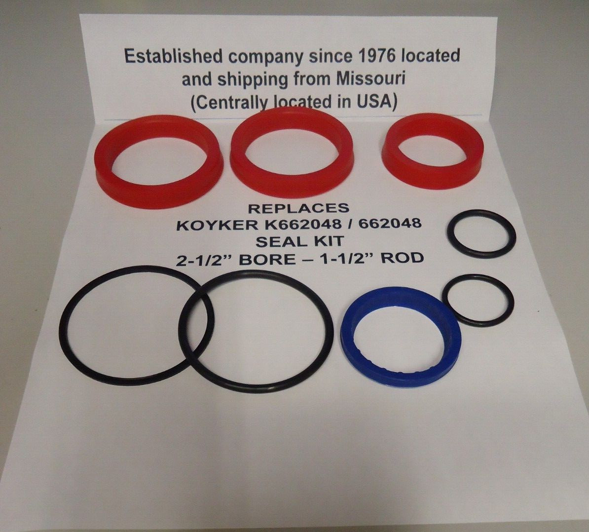 # 662048 Koyker seal kit replacement for cyl/with 2-1/2″ bore 1-1/2″ Rod K662048