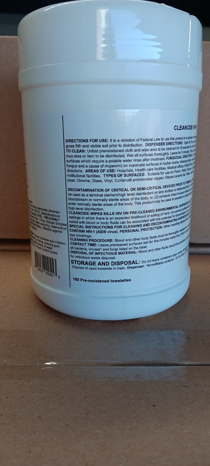 CleanCide Wipes 160-Count (Pack of 12) – Exp 12/2023 – Great deal.