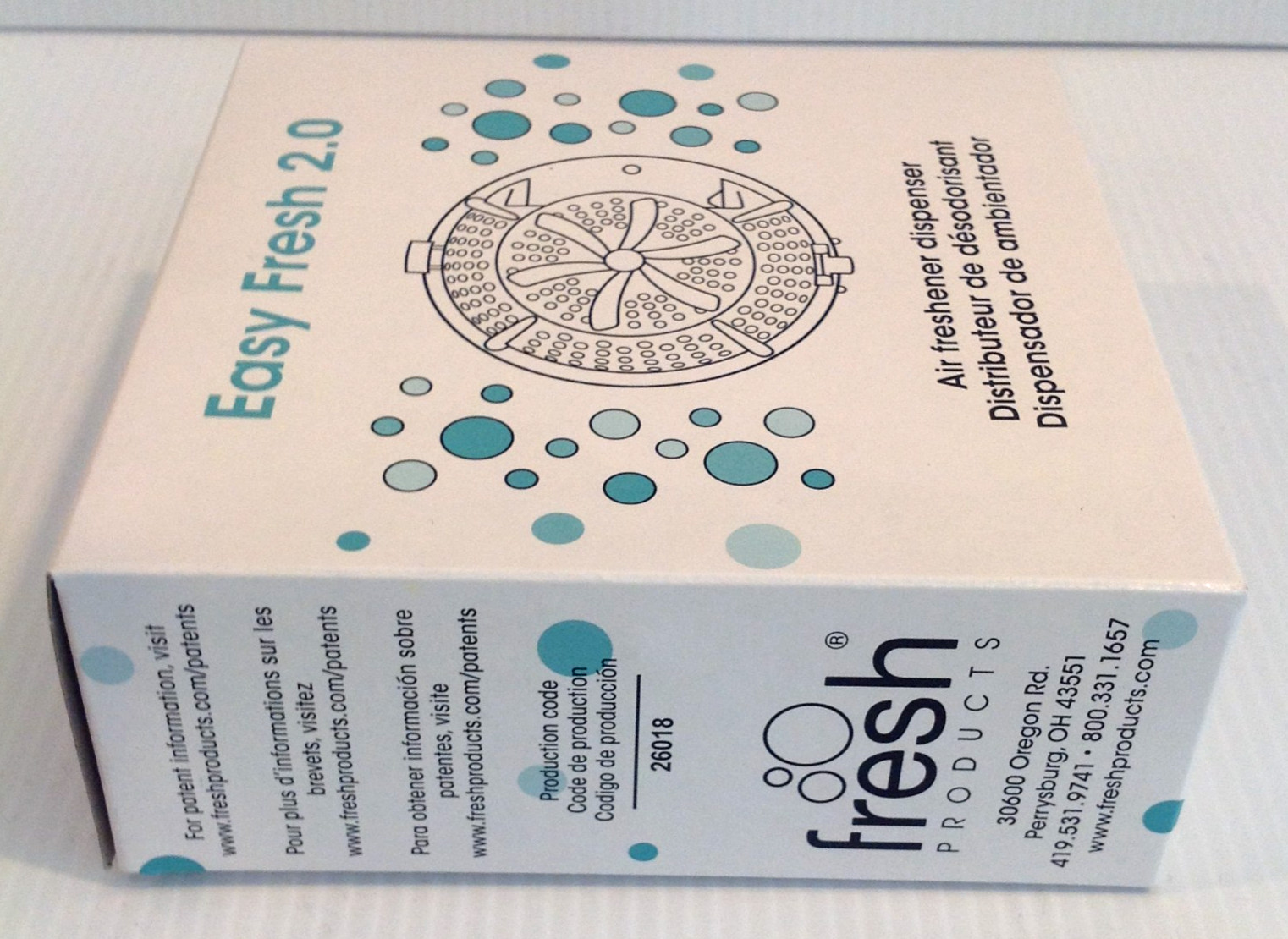 Fresh Products Easy Fresh 2.0 Air Freshener Dispenser Base Only White EFCABPE-A1