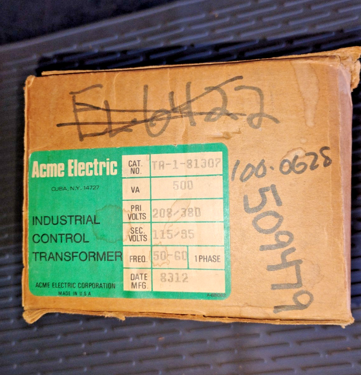 ACME 500VA TA-1-81307, 5 Pri 208/380V-Sec 115/85V, Control Transformer, 1 Ph