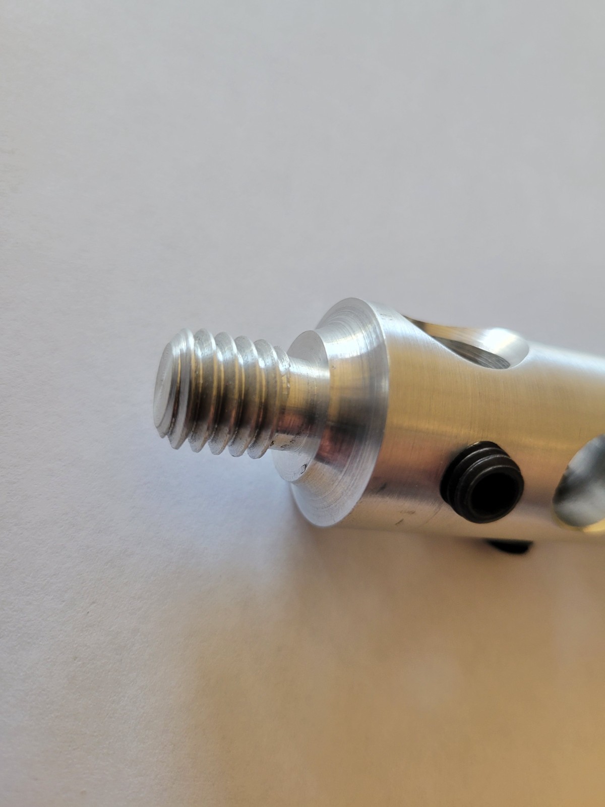 Air duct cleaning brush holder adapter with set screws 4 1/4″ long/No Filaments