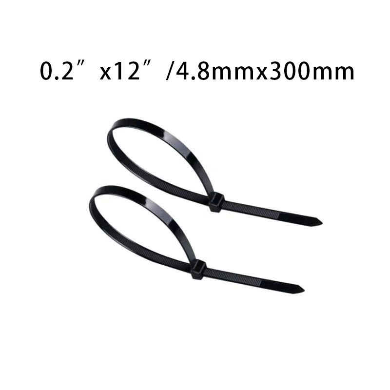 Self-locking nylon cable ties 12 inch, suitable for both indoor and outdoor use