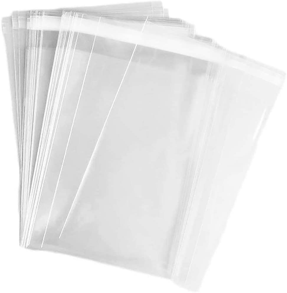 50 Pcs Clear 10″ X 13″ Self Seal Cello Cellophane Bags Resealable Poly Bags 2.8