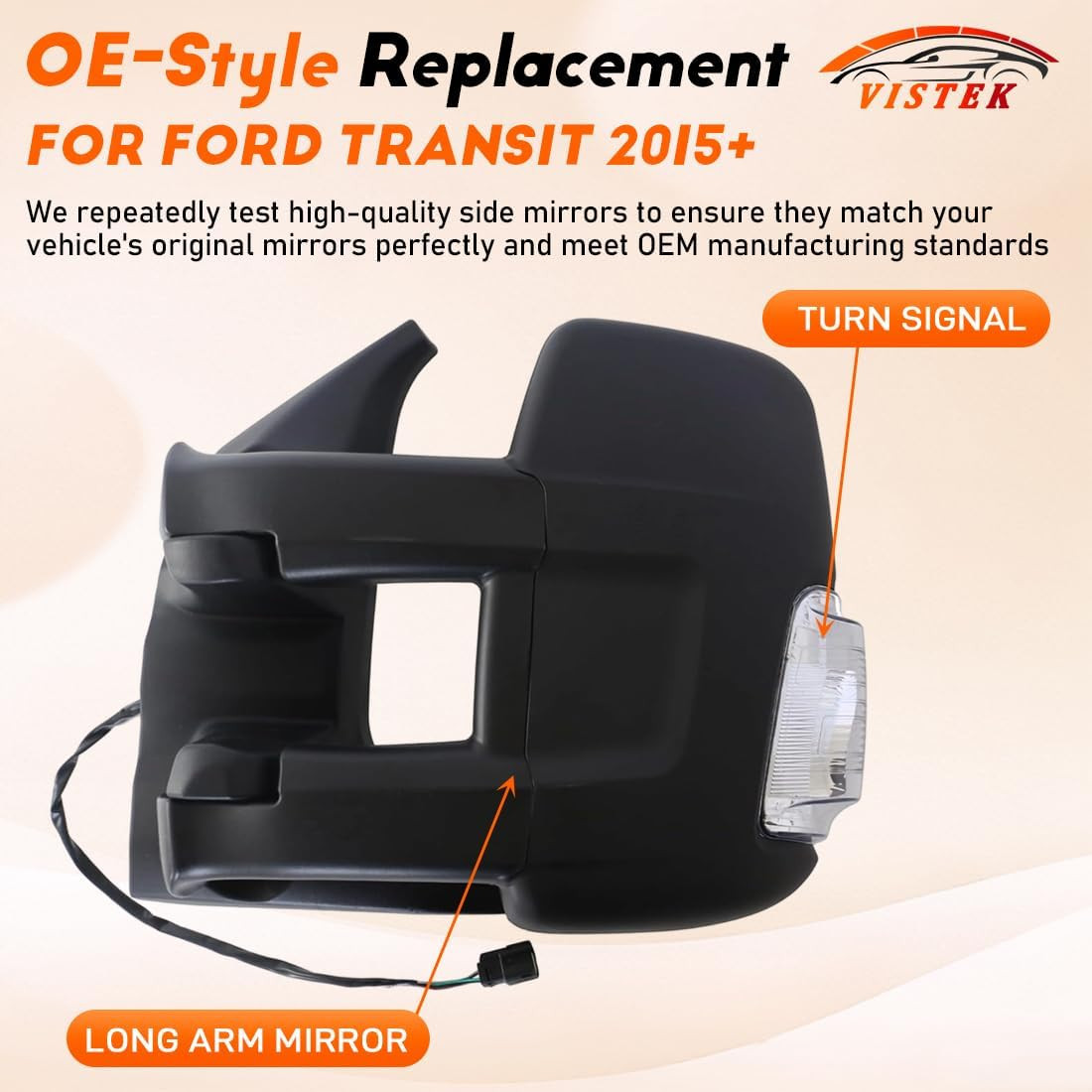 Power Heated Door Mirror & Driver Side View Mirror FIT Ford Transit 150 250 350