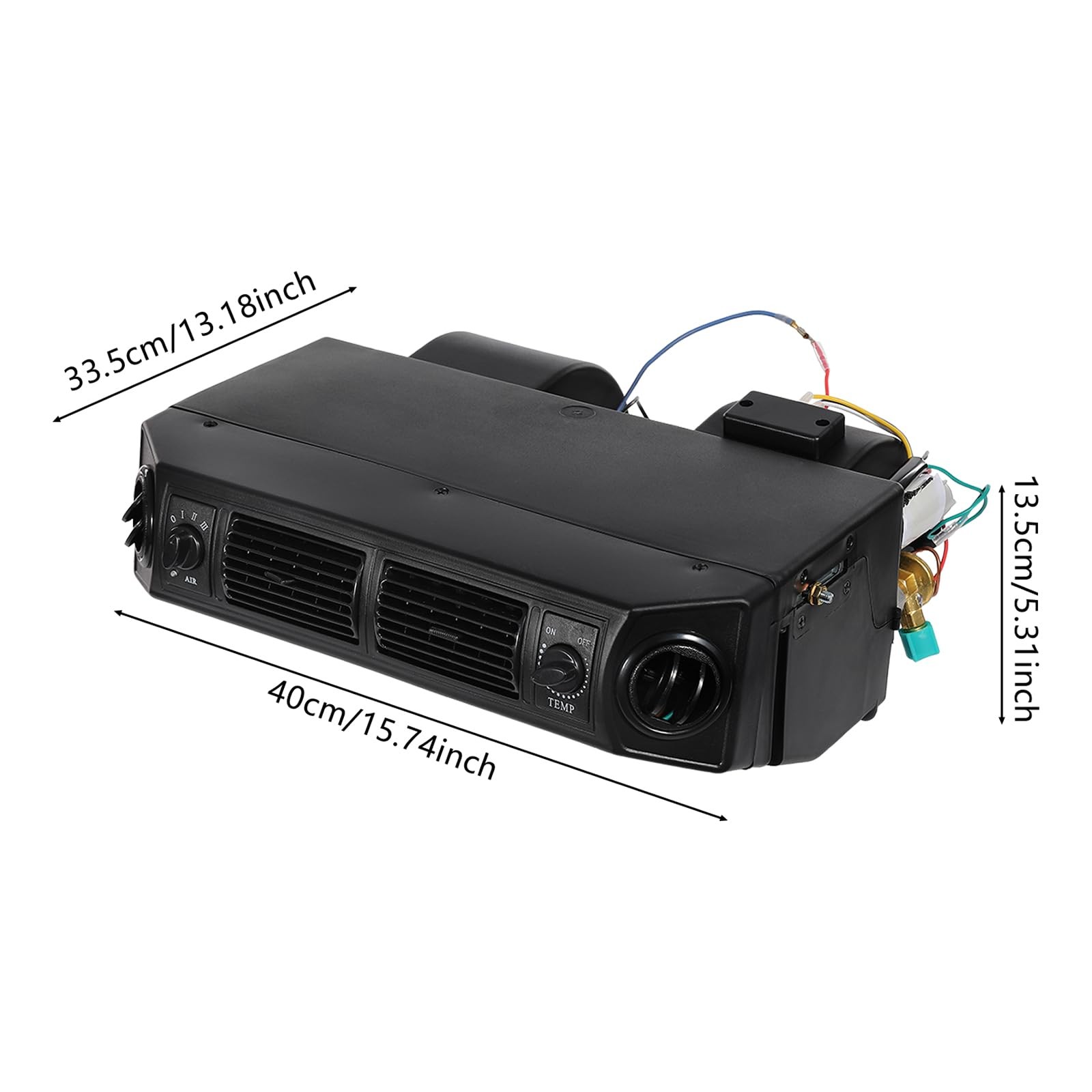 12V Universal A/C Evaporator 3-Speed Split System Car Truck 80W Underdash BLACK