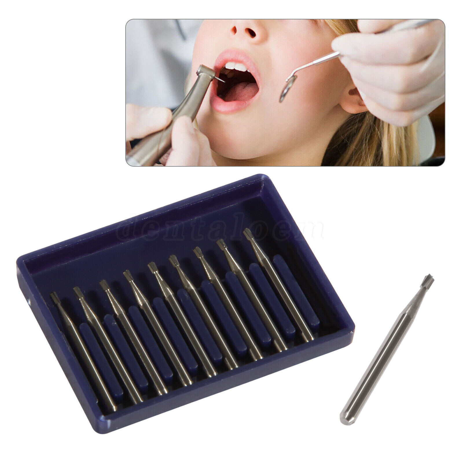 100 New Dental Carbide Burs Bur FG # 330 Pear for High Speed Handpiece