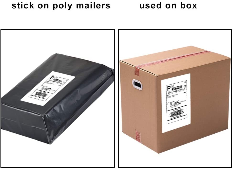 Rounded Corner Shipping Labels 8.5″ x 5.5″ Half Sheet Self Adhesive 2 Per Page