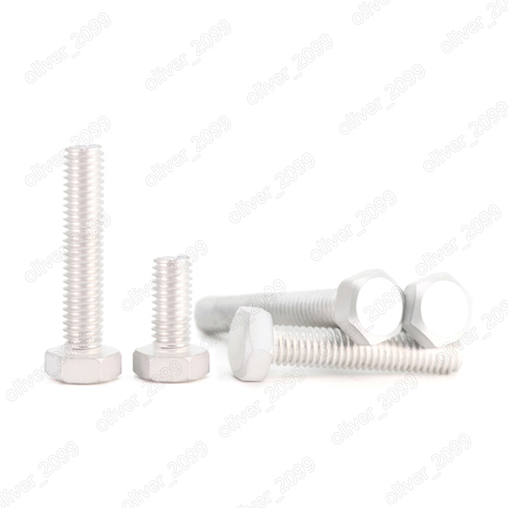 M6 M8 M10 M12 Aluminum Alloy 6063 Hexagon Bolts Hex Head Cap Screws DIN933