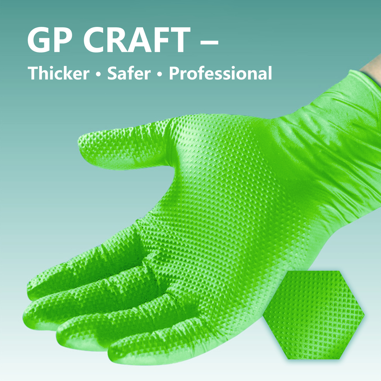 100Pcs 8Mil Heavy Duty Nitrile Gloves, Diamond Grip, Orange Latex &Powder Free
