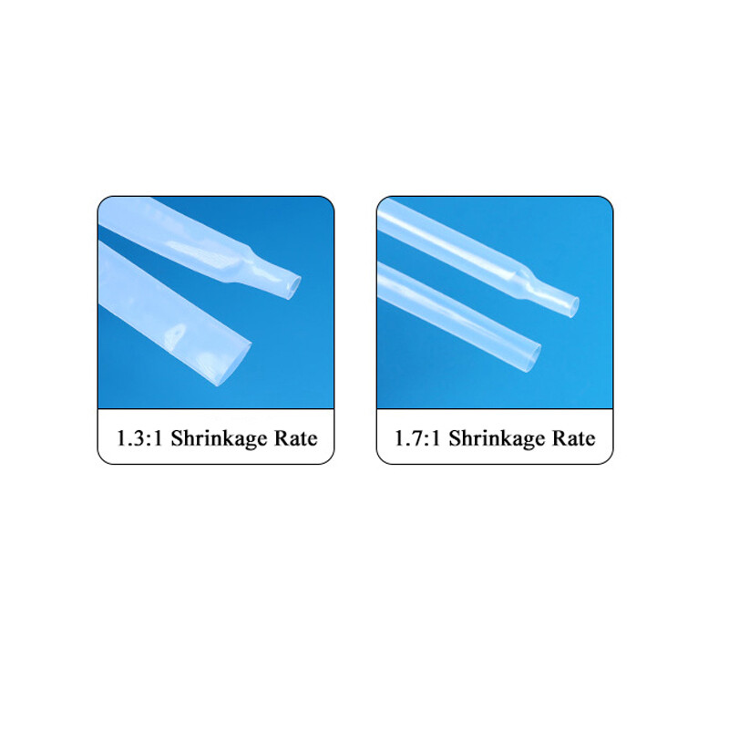 Φ0.5-40mm Clear PTFE Heat Shrink Tubing 1.3:1 & 1.7:1 Electrical Cable Sleeving