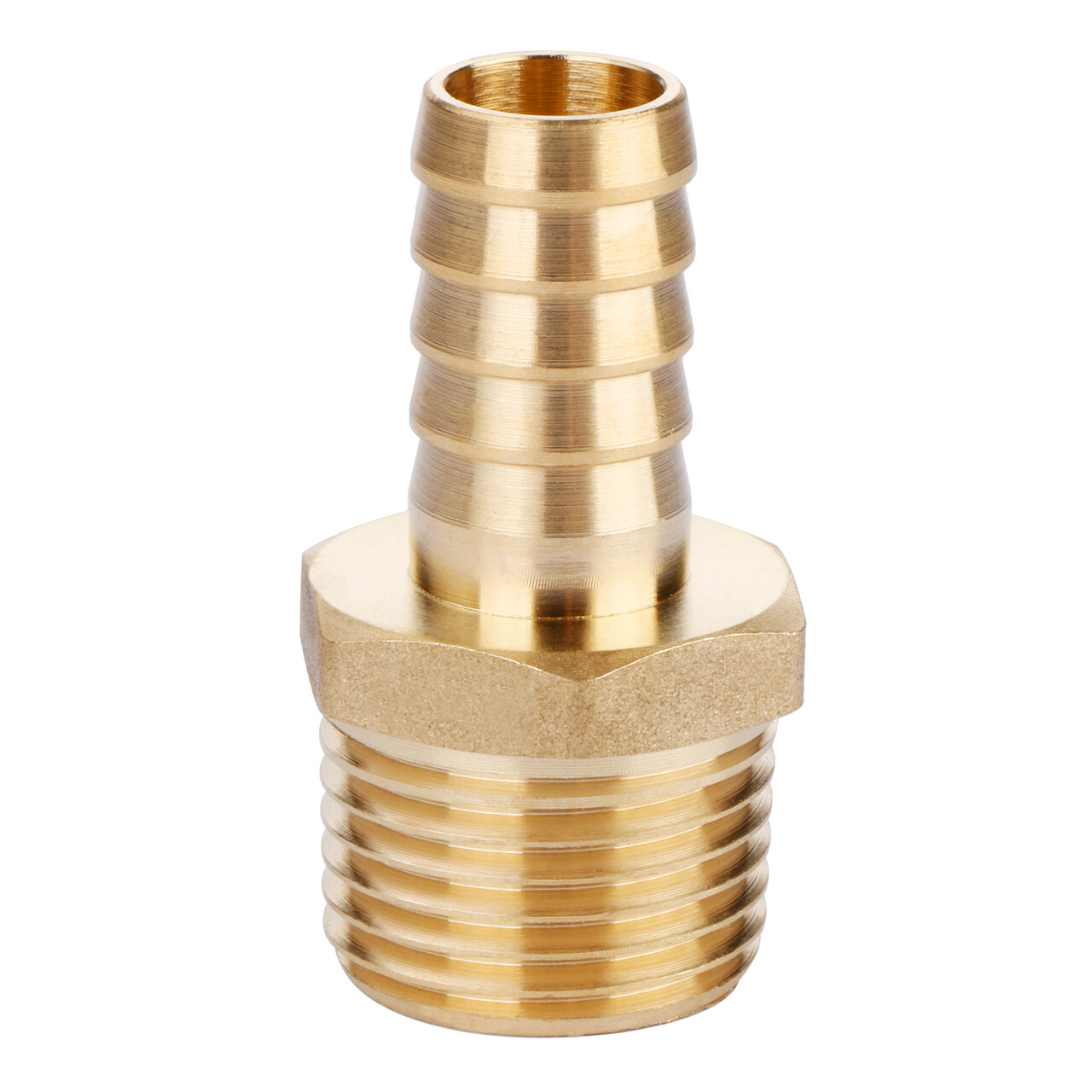 U.S. Solid 1/2″ Hose Barb Brass Fitting NPT 1/2″ Male, 1pc