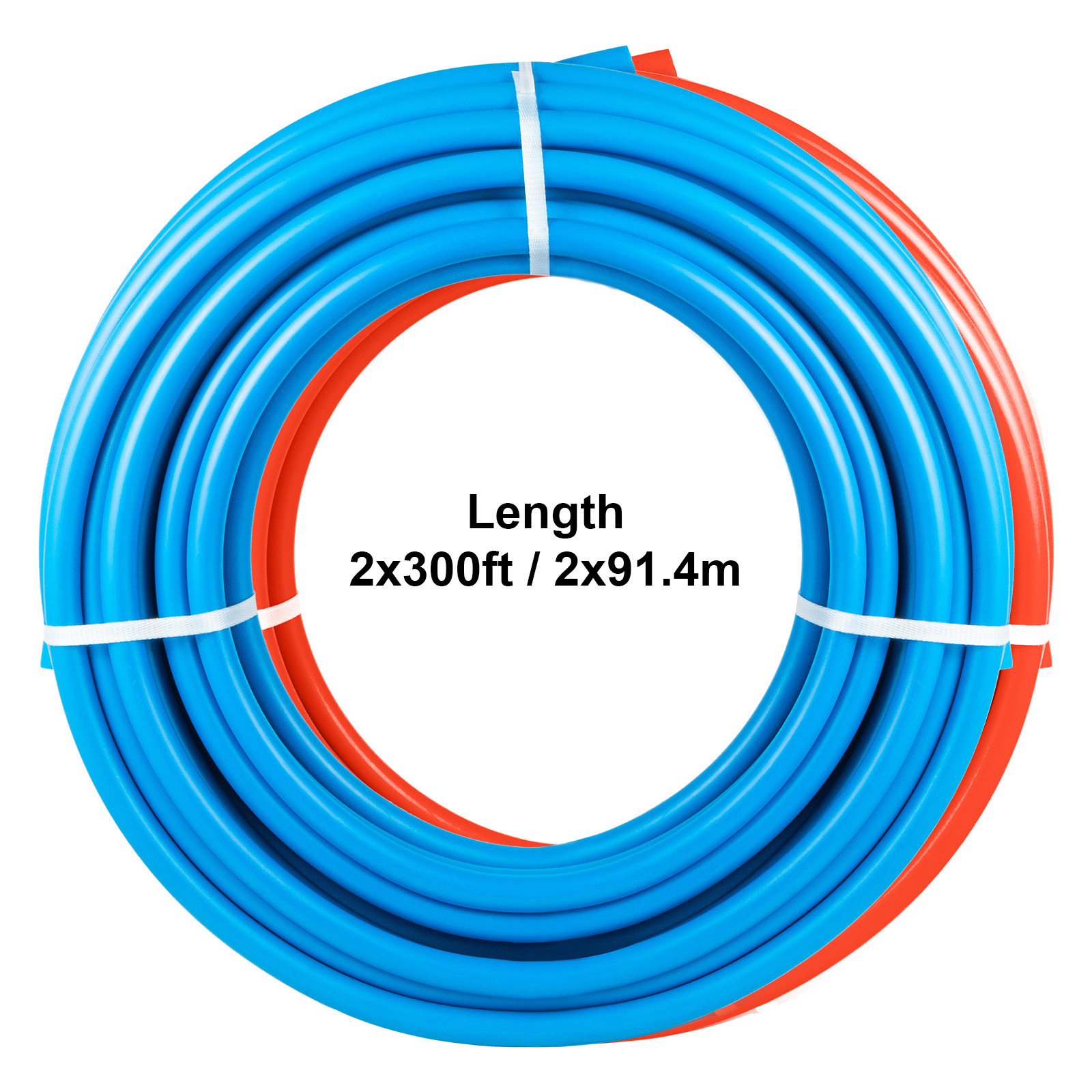 1/2″ 600ft 2 Coils 300′ Red & 300′ Blue PEX Tubing Certified Oxygen Barrier