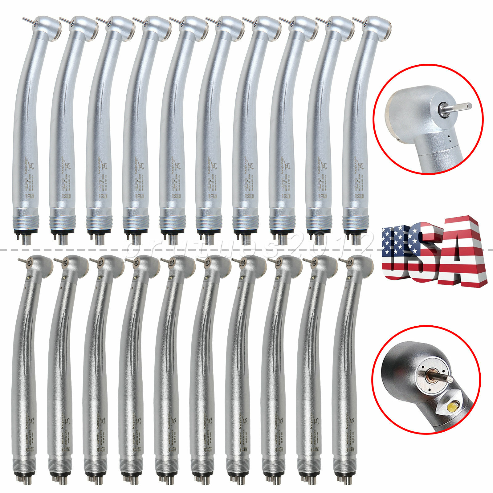 10* Yabangbang Dental (LED E-generator) High Speed Handpiece 2/4 holes For KaV