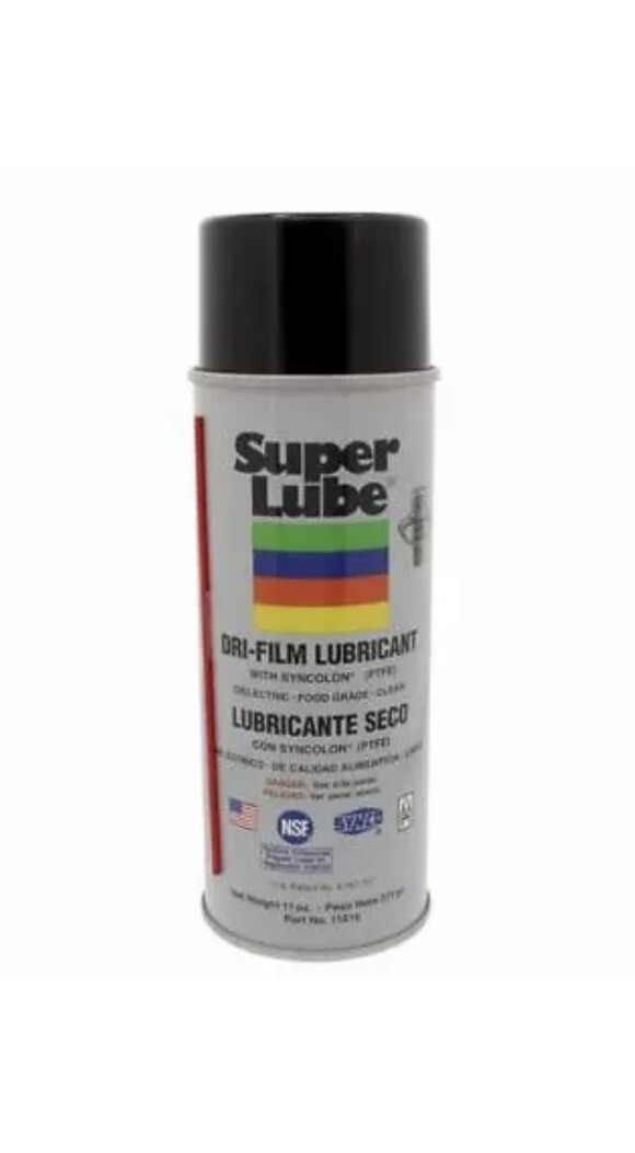 SUPER LUBE 11016 Dry Film PtFE, Aerosol Can, 11 Oz.
