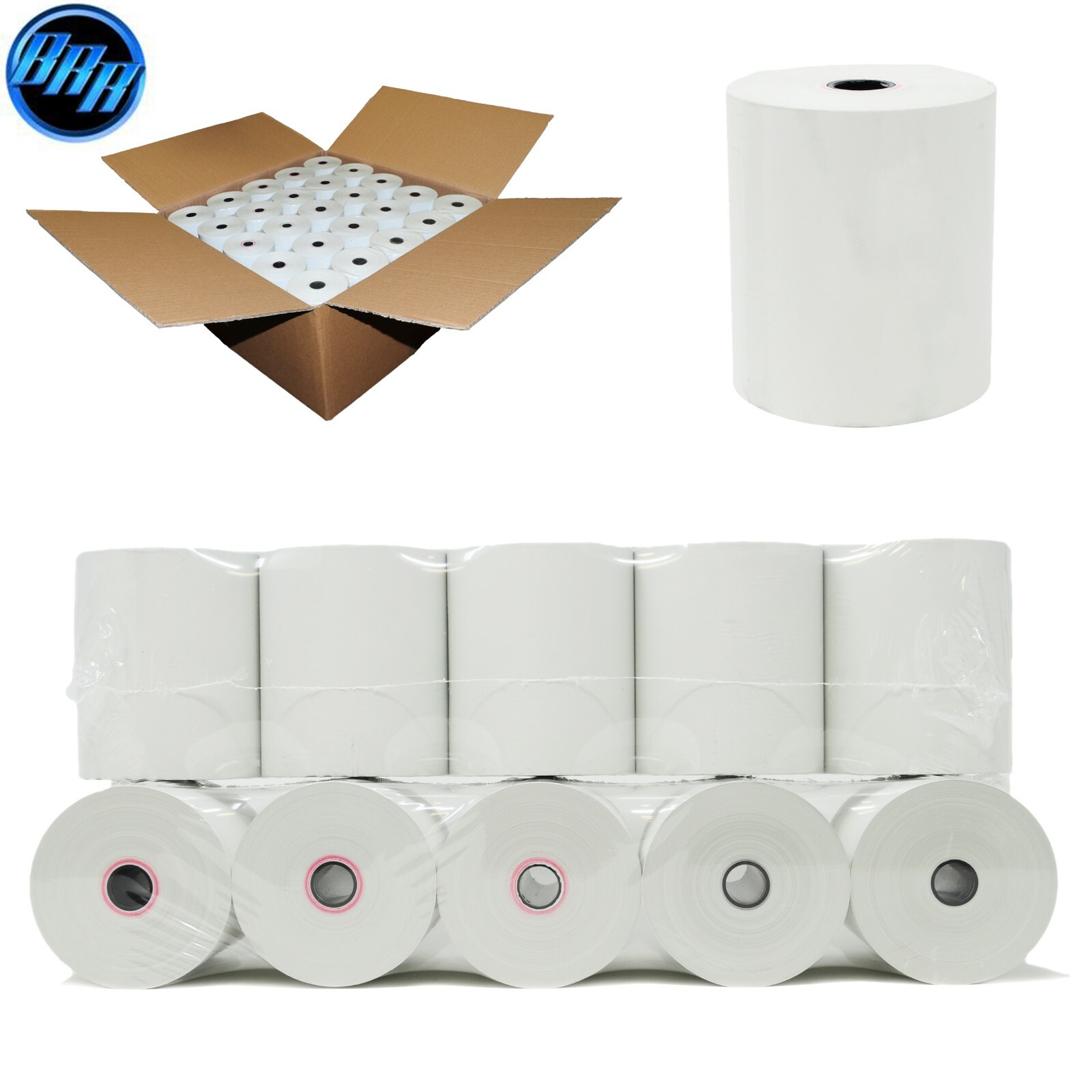 3 1/8″ X 230′ THERMAL PAPER 50 ROLLS CASH REGISTER & POS THERMAL ROLLS SHRINKWRA
