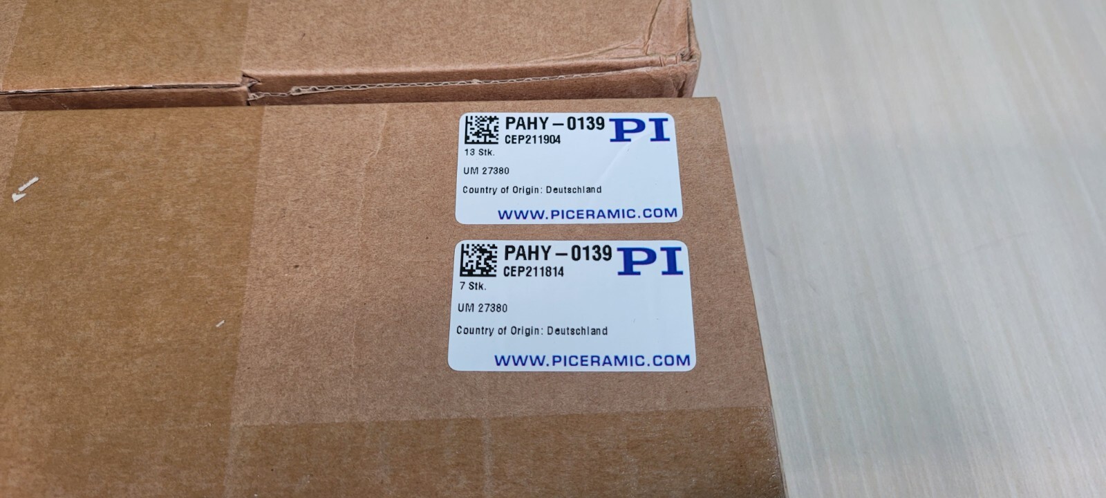 PI CERAMIC PIEZOCERAMIC ACTUATOR TRANSDUCER PIC255 PAHY-0139 1.5″ x 1″
