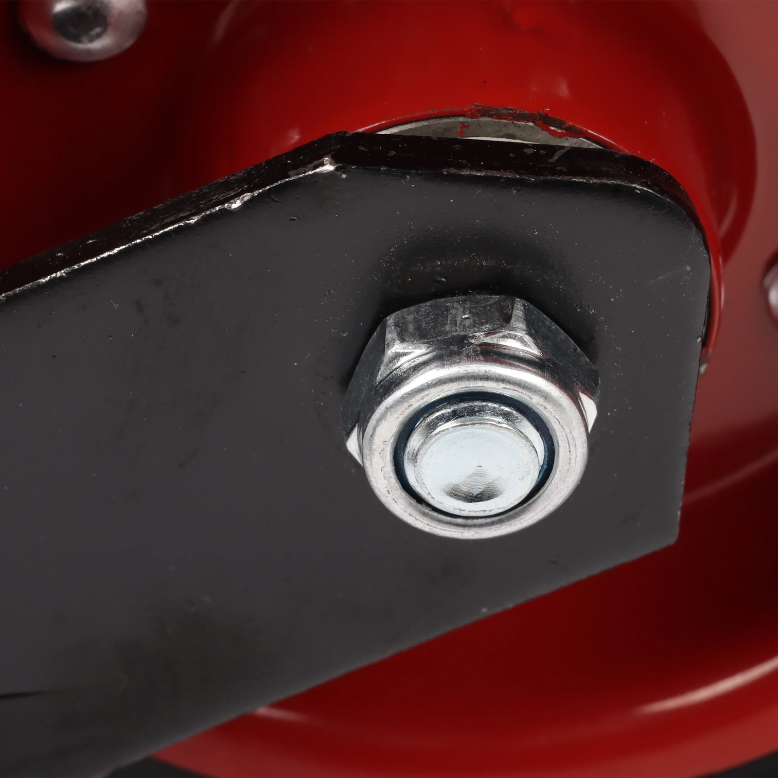 1Pack 8″ Heavy Duty Gate Casters Rubber Wheel Dual installation option 600LB,Red