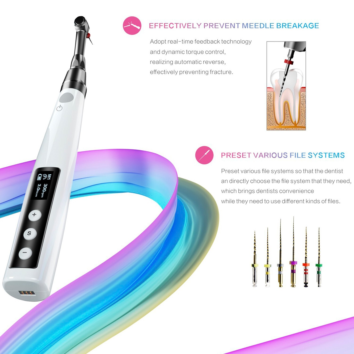 Woodpecker Dental Cordless Endo E-COM+ Endo Motor Handpiece W/Reciprocating Mode