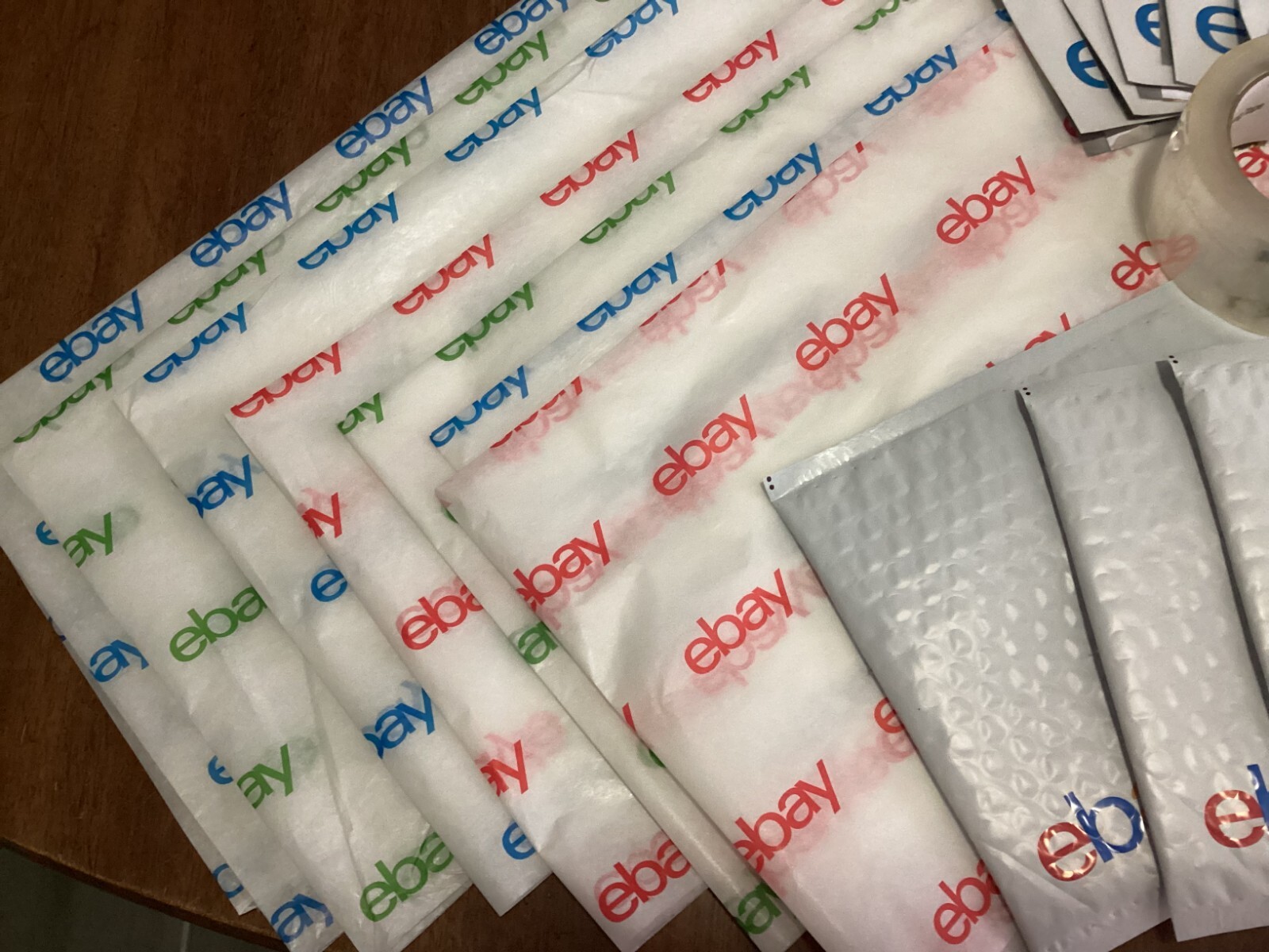 Ebay Shipping Supplies KIT Padded bubble mailers Envelopes Tissue packing tape