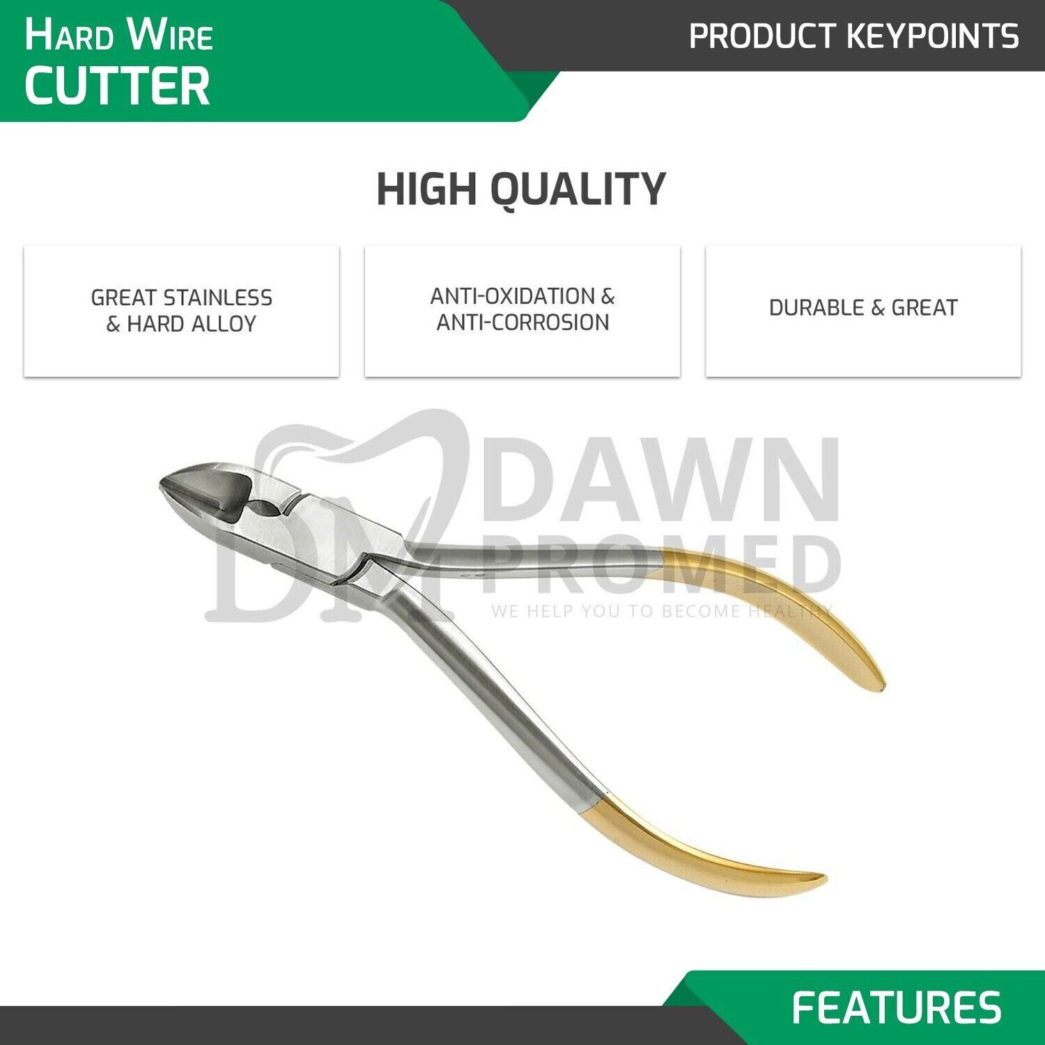 TC Ligature Wire Cutter Orthodontic Soft & Hard Wire Cutting Straight German Gr
