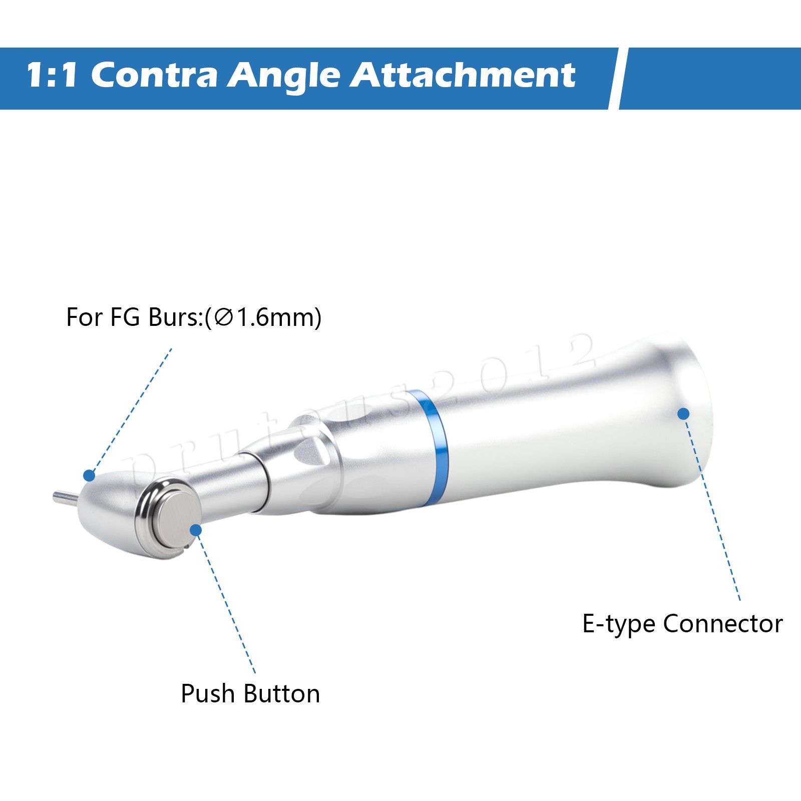 SEASKY Dental Contra Angle Handpiece FG 1.6mm E type Low Speed Push Button