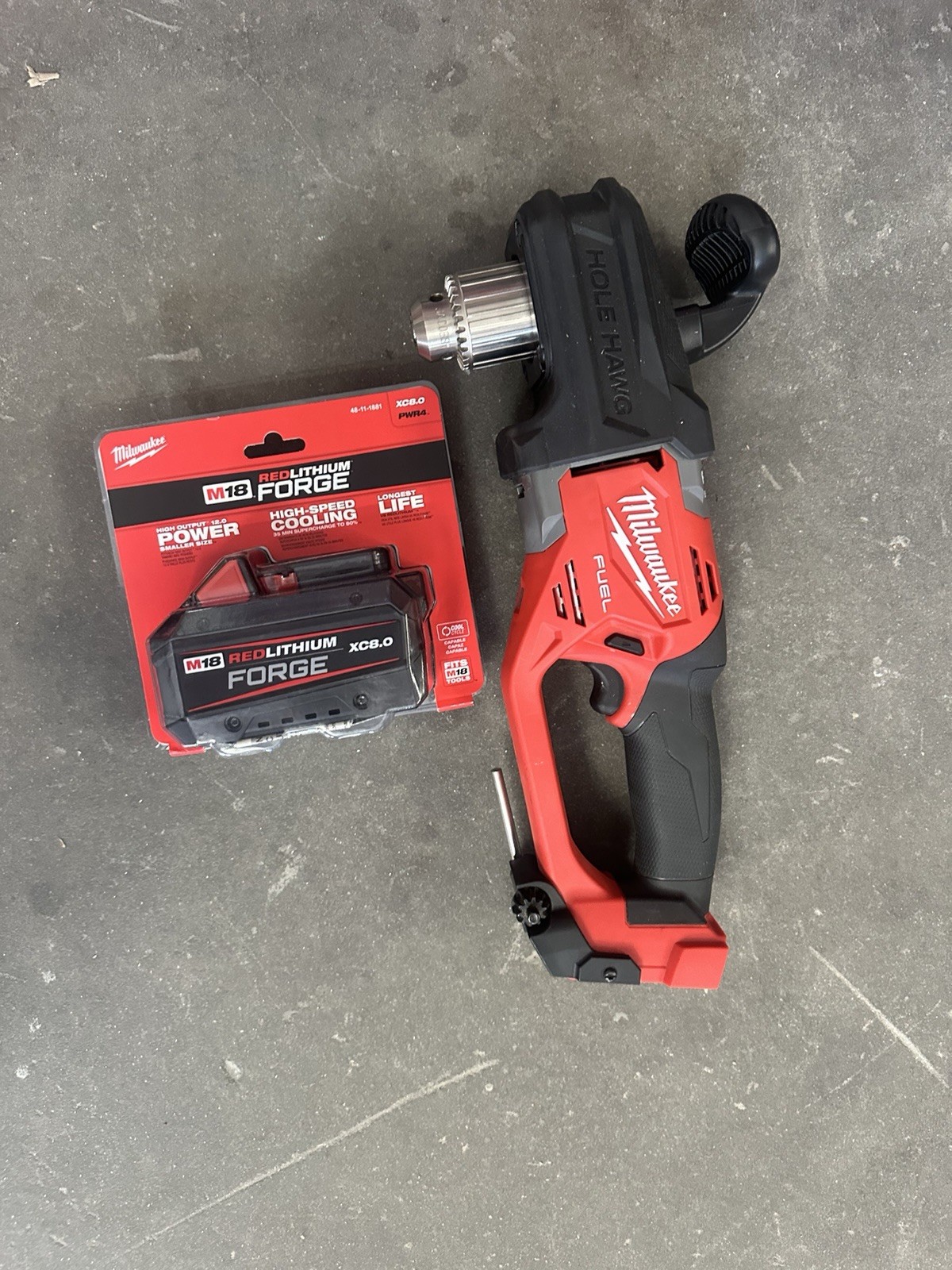 Milwaukee 2807-20 M18 FUEL 18V Hole Hawg 1/2” Right Angle Drill w/ XC8.0 Battery