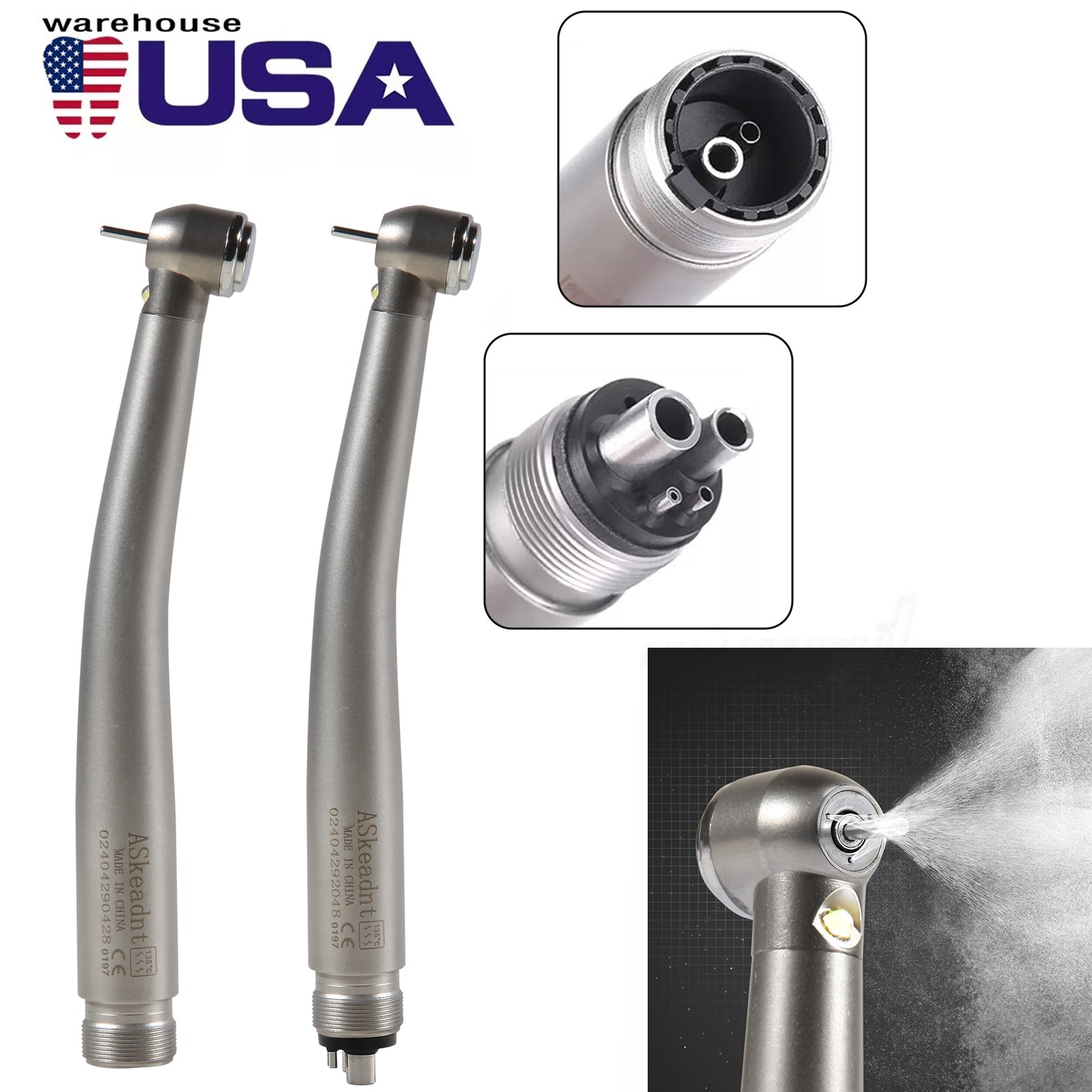 Turbina LED 2/4 orificios con pieza mano de alta velocidad dental NSK Style