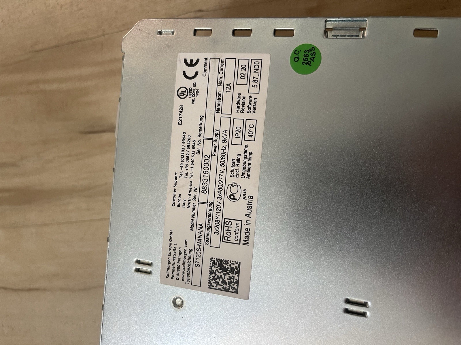 Kollmorgen S72402-NANANA-NA-030 3-Phase Servo Drive