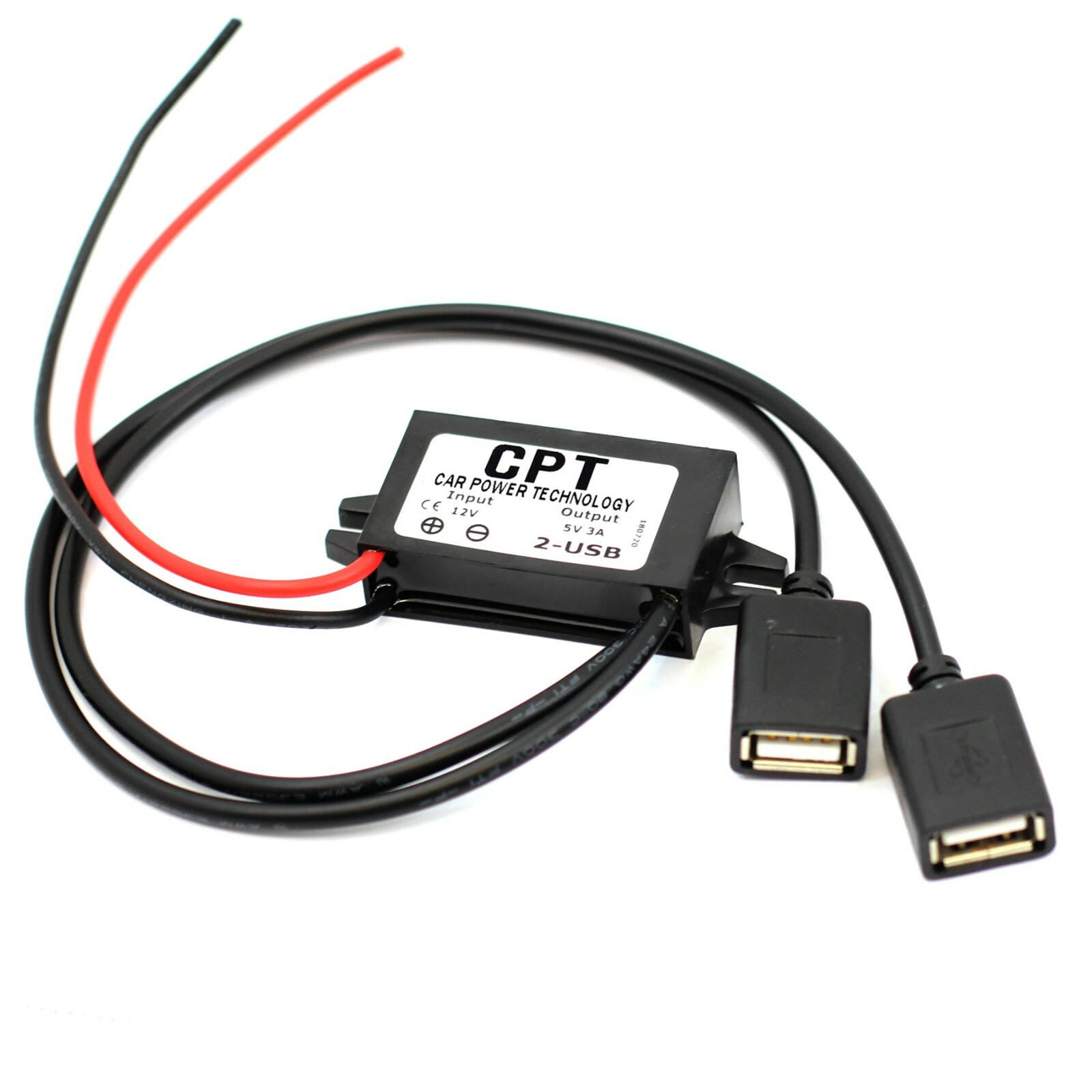 US DC-DC 12V to USB 5V 3A Converter Regulator Step Down for Car GPS Smartphone