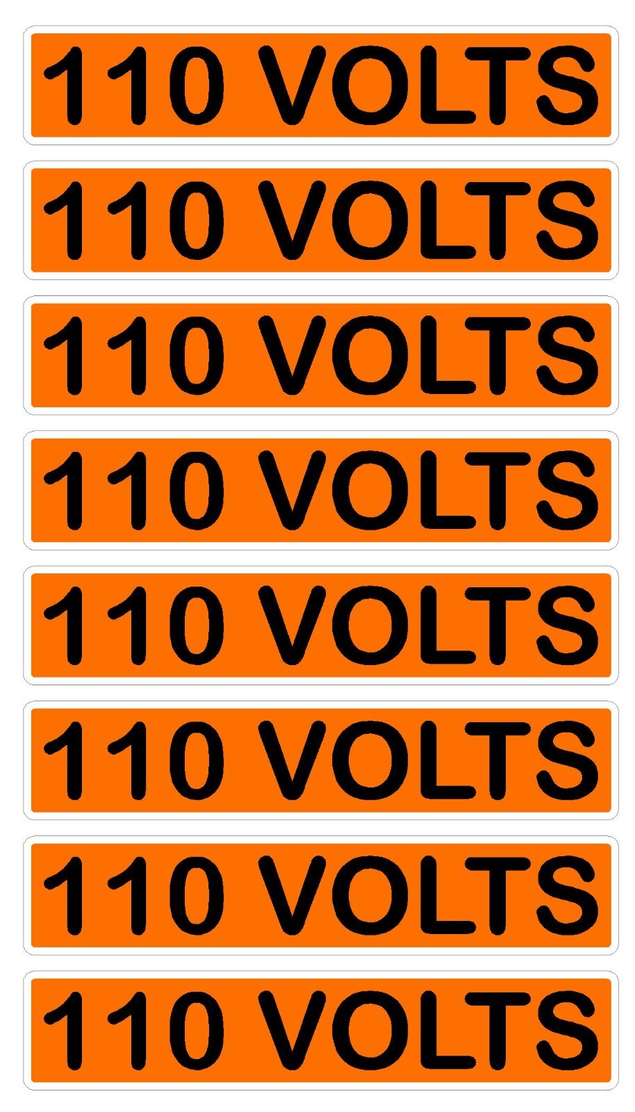 Conduit Line Marker Orange Black 110 115 120 208 220 240 480 Volt 3Phase Sticker