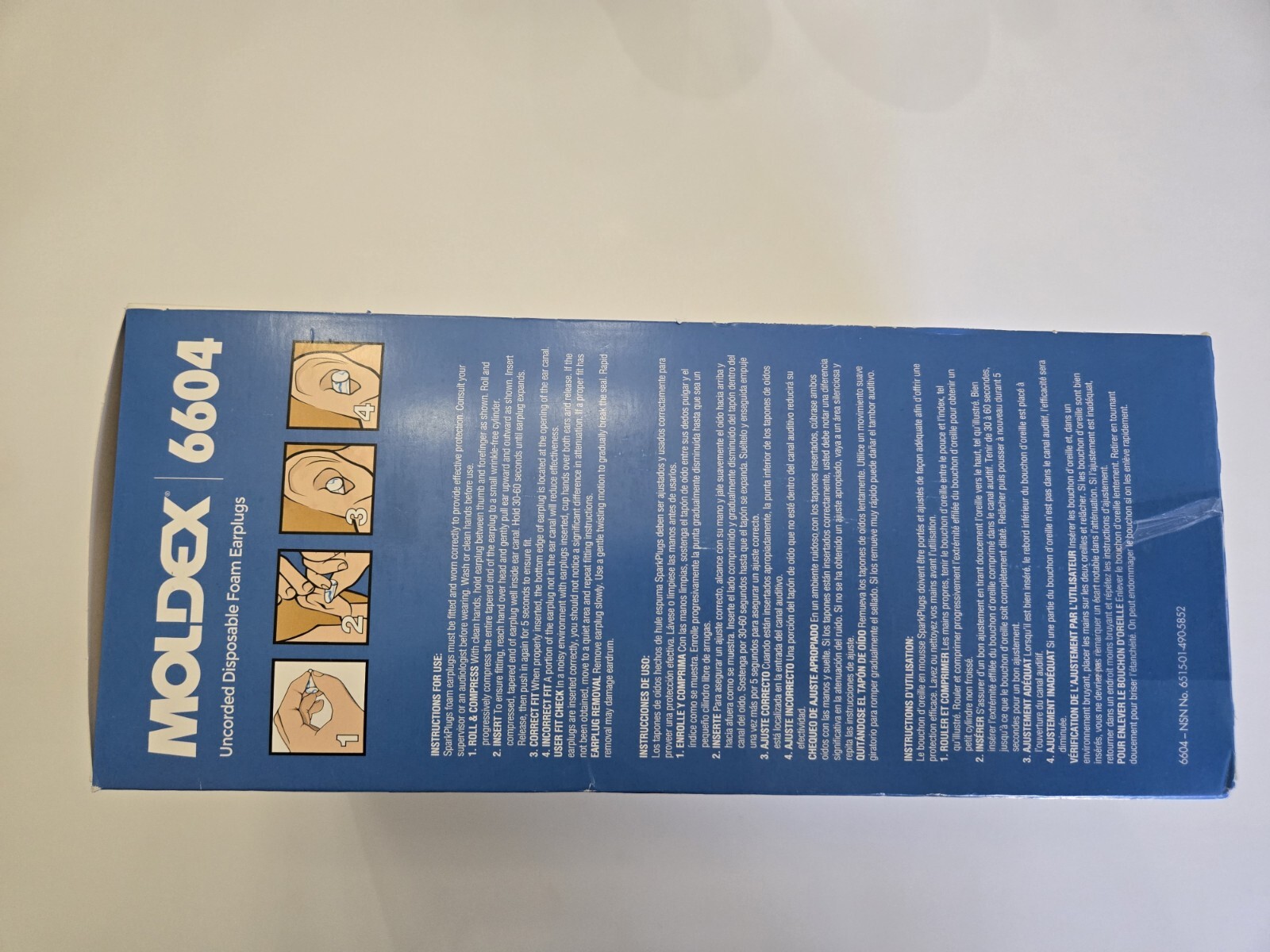 Moldex 6604 SparkPlugs Uncorded Soft Foam Ear Plugs (200 Pair / 1 Box)