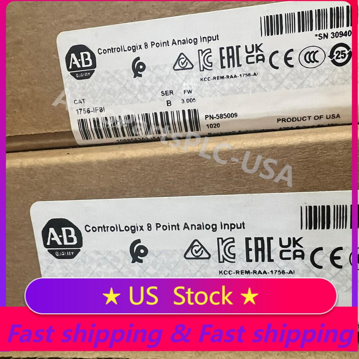 NEW AB 1756-IF8I ControlLogix 8 Point Analog Input Module 1756IF8I US Free Tax