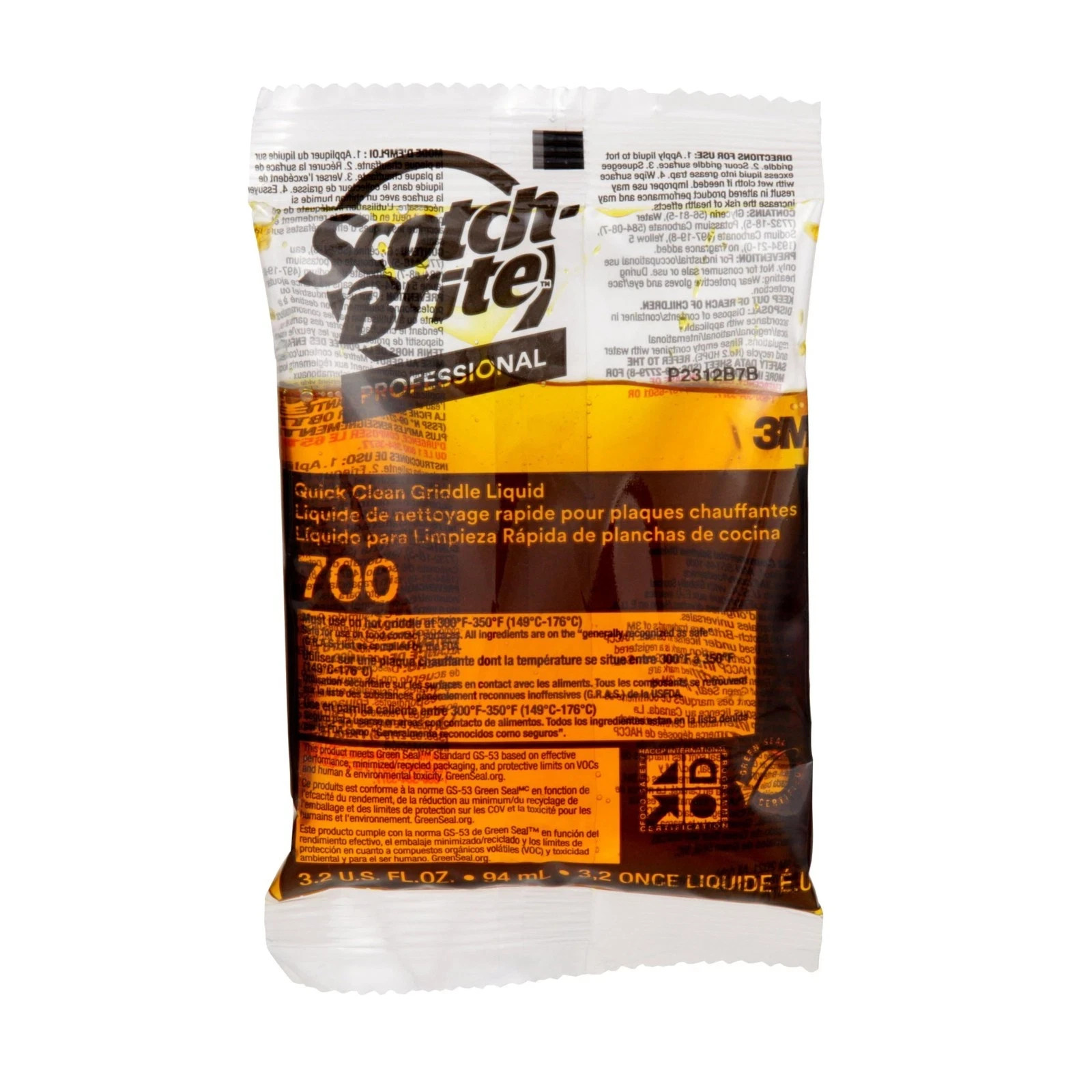 ✨NEW/CASE✨ Scotch-Brite Quick Clean Griddle Liquid 700-40, 3.2 oz (Pack of 40)