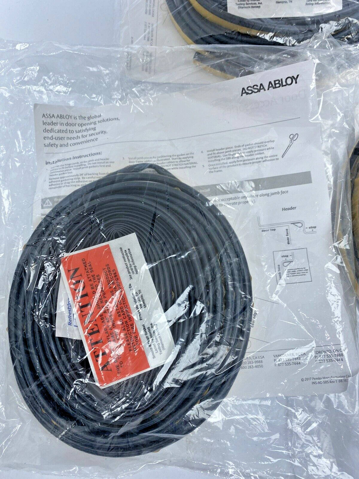 S88BL25 ASSA ABLOY BULB SEAL 1/4″(6.4mm) HEIGHT – 1/2″(12.7mm) WIDTH