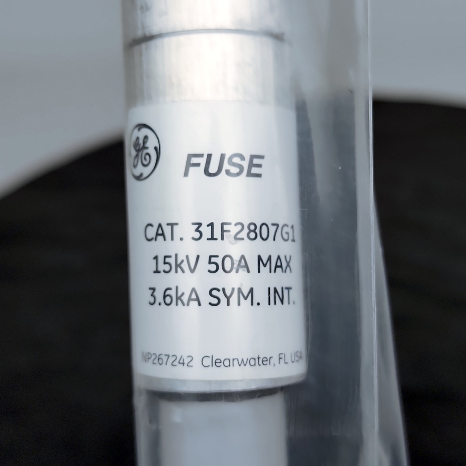 GE 31F2807G1 Fuse General Electric 15kV+50A MAX 3.6kA SYM INT NEW ⚡