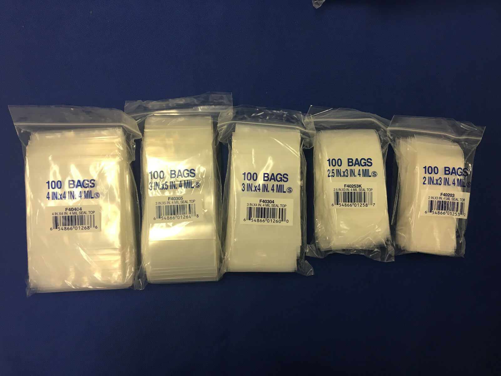 Clear Elkay 4 Mil Plastic Zipper Zip Lock Seal Top Reclosable Poly Bags 4Mil