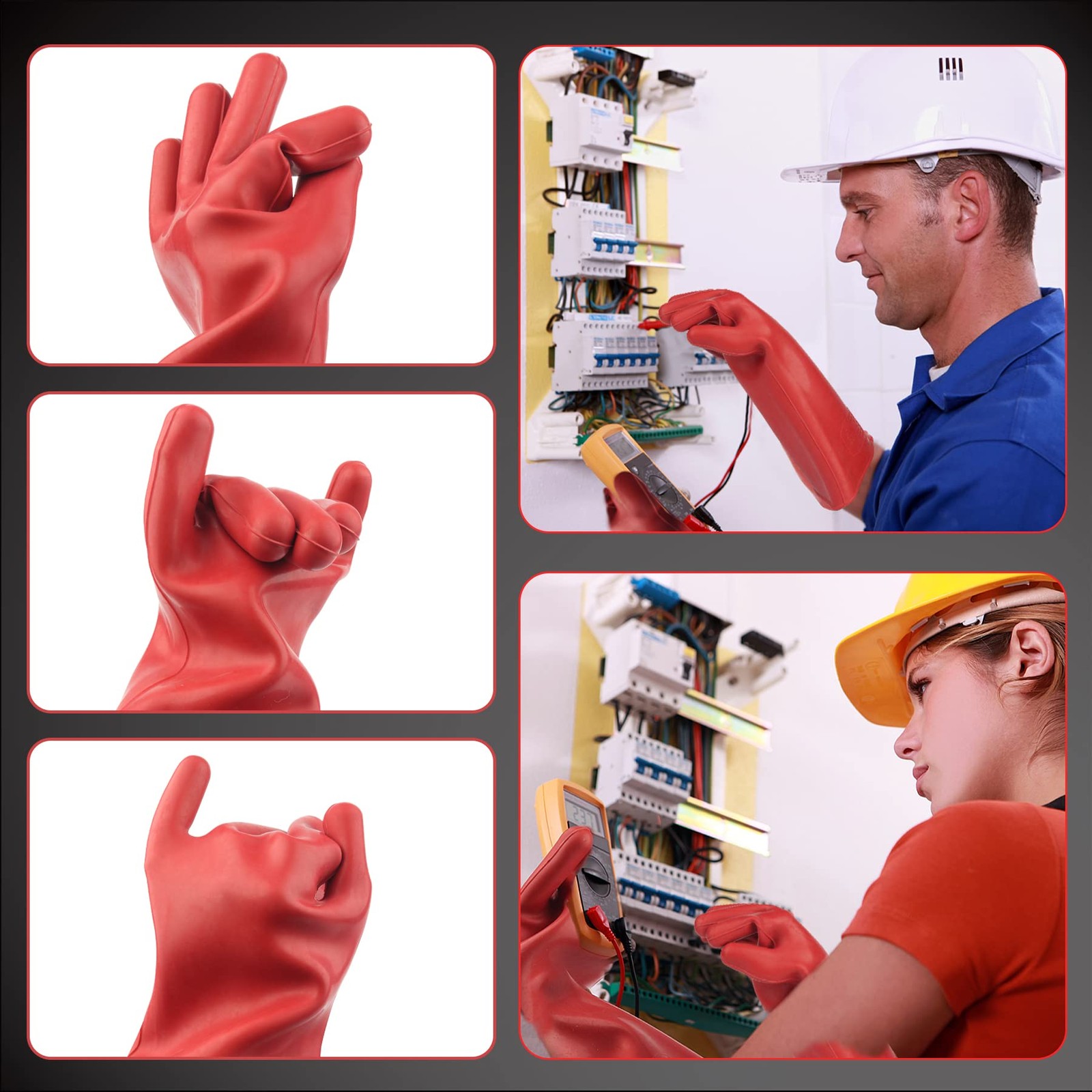 Insulating Gloves For High Voltage Electrical Work 1.8mm-Thickness One Size
