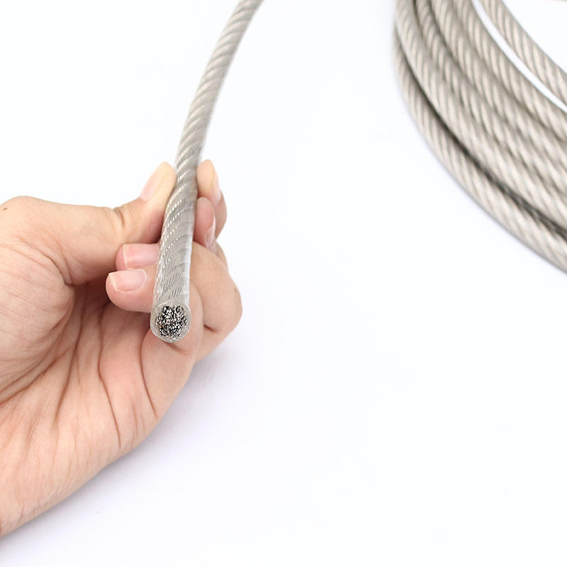 304 Stainless Steel Wire Rope Cable Rigging Φ0.5mm-12mm PVC Coated Clear / Black