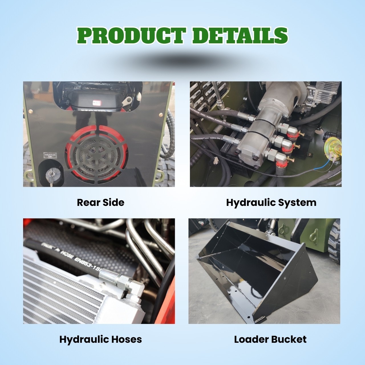 FreeShip TYPHON STOMP 502 1958lbs Mini Skid Steer Loader 22.1HP Honda Gas Engine